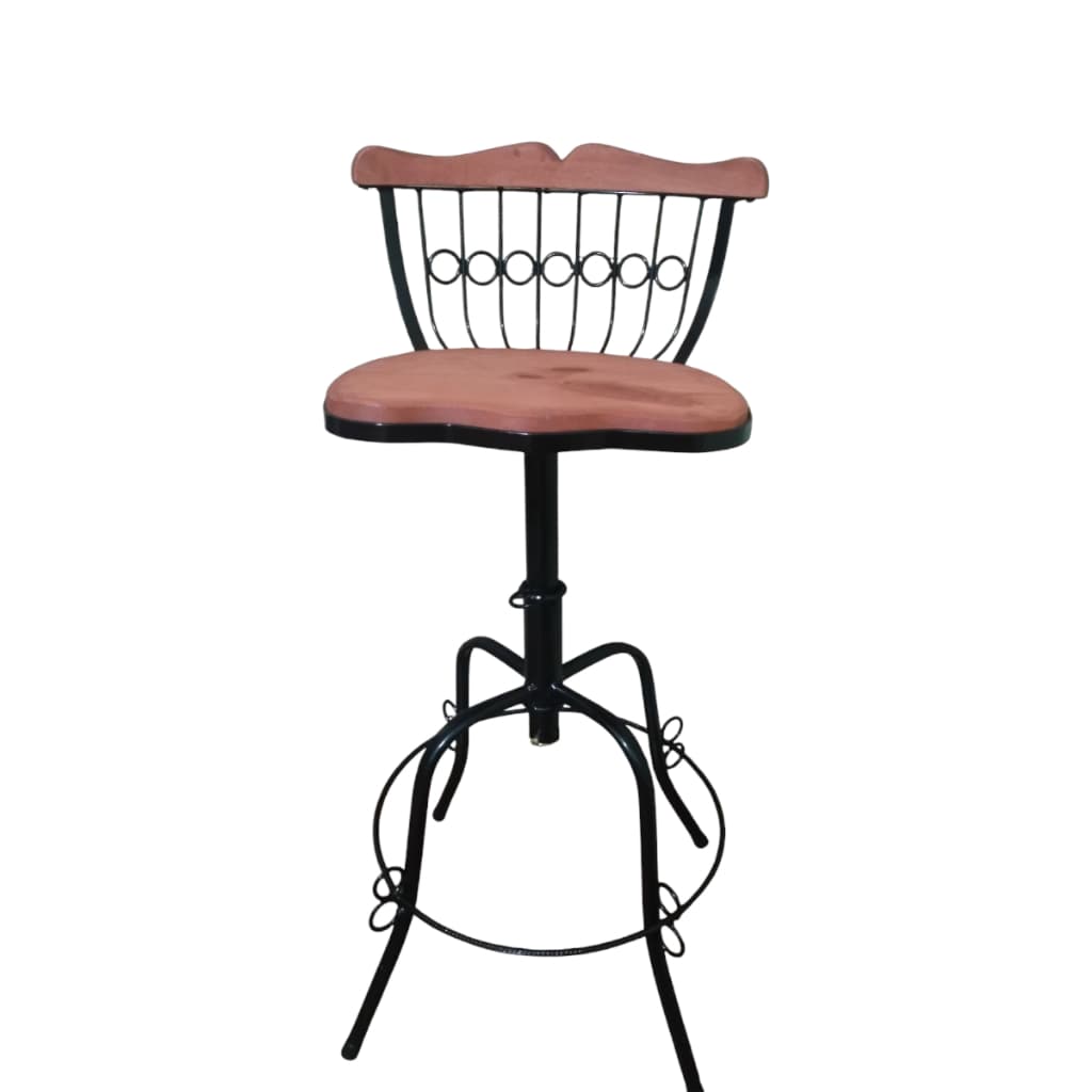 Banqueta Bistrô Ferro e Madeira Regulável E Giratória oferta