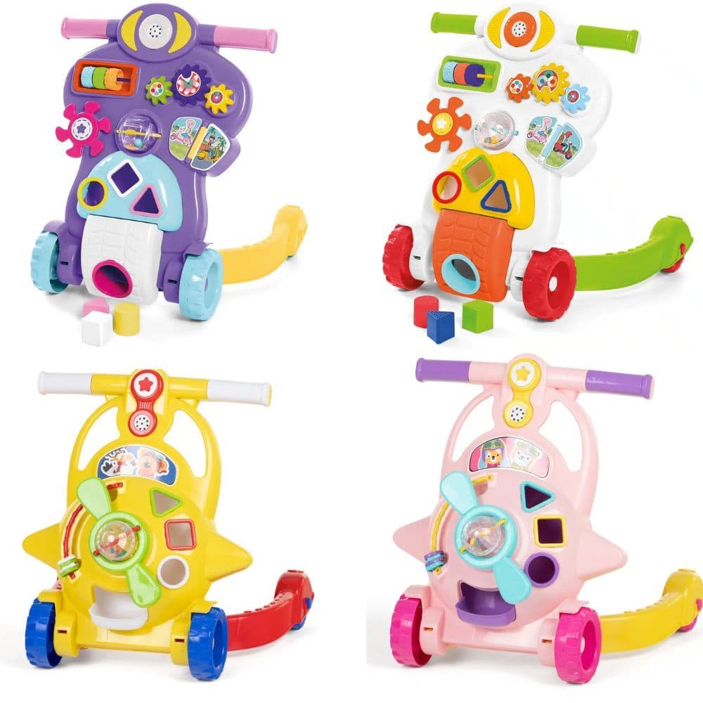 Andador Infantil Para Bebê Brinquedo Educativo 2 Em 1 Com Som E Luz Tateti