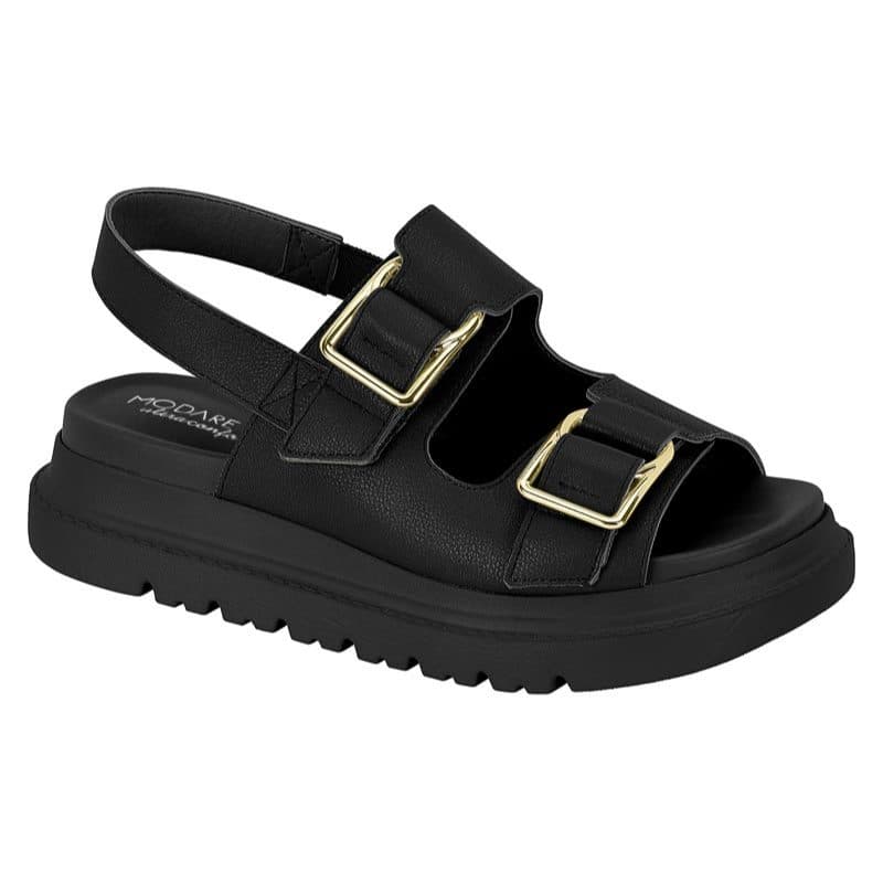 Sandalia Ortopedica Modare Ultraconforto Plataforma Massageadora Feminina Fivelas Original