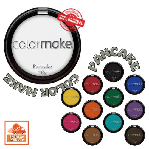 Kit ou Unidade Maquiagem Pancake branco 10g e/ou Sangue Falso COLORMAKE (Pancake todas as cores)