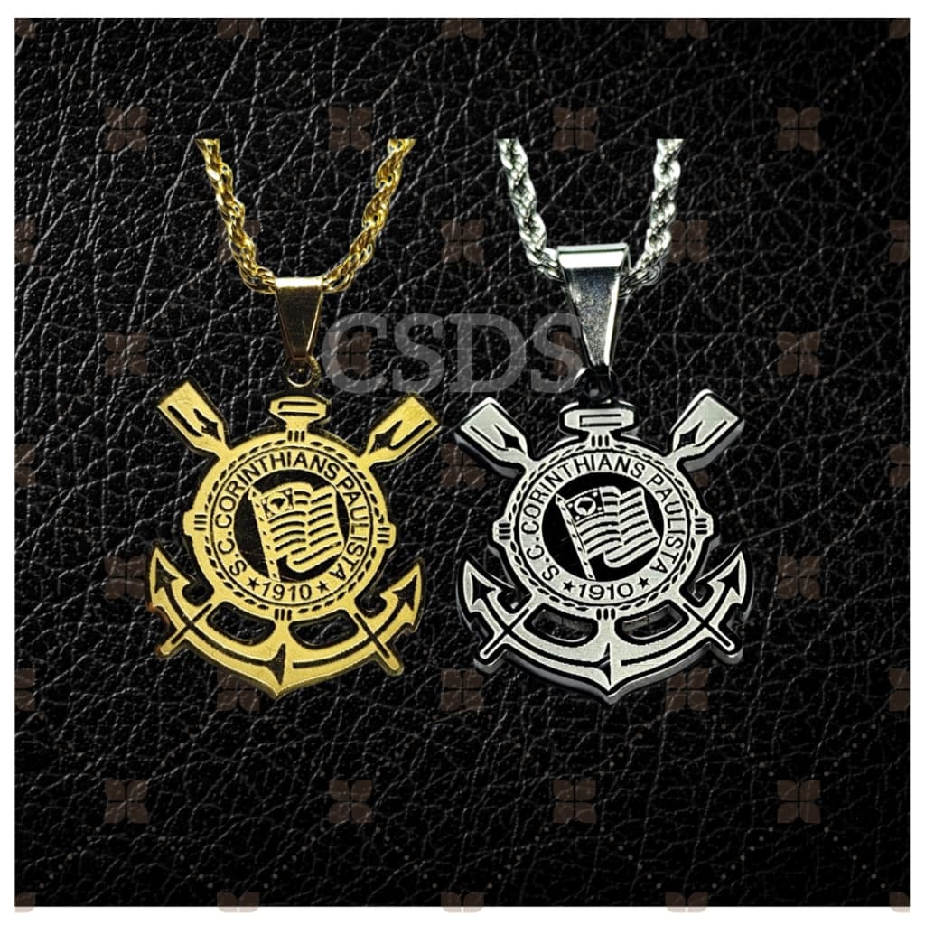 Corrente Time do Coração Pingente e Corrente Aço inox DOURADO ou PRATA