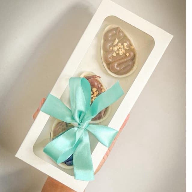 10 Caixas Trio de Ovos de 50g Tam: 20 x 8,5 x 4cm