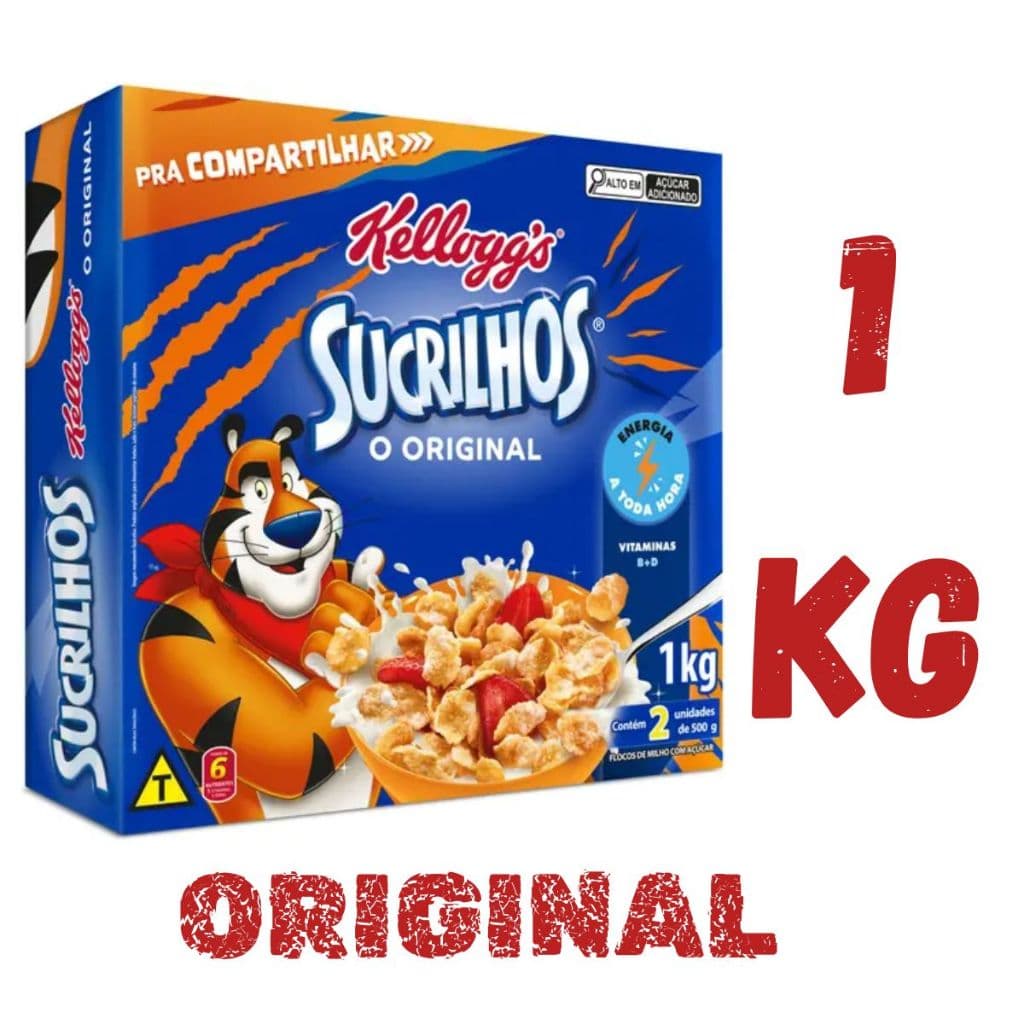 Sucrilhos Kellogg´s Original Caixa Grande 1kg Cereal tamanho familia