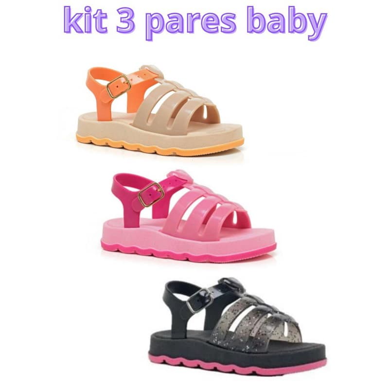 kit 3 PARES BABY Lulu PROMOÇÃO menina Papete lançamento juvenil