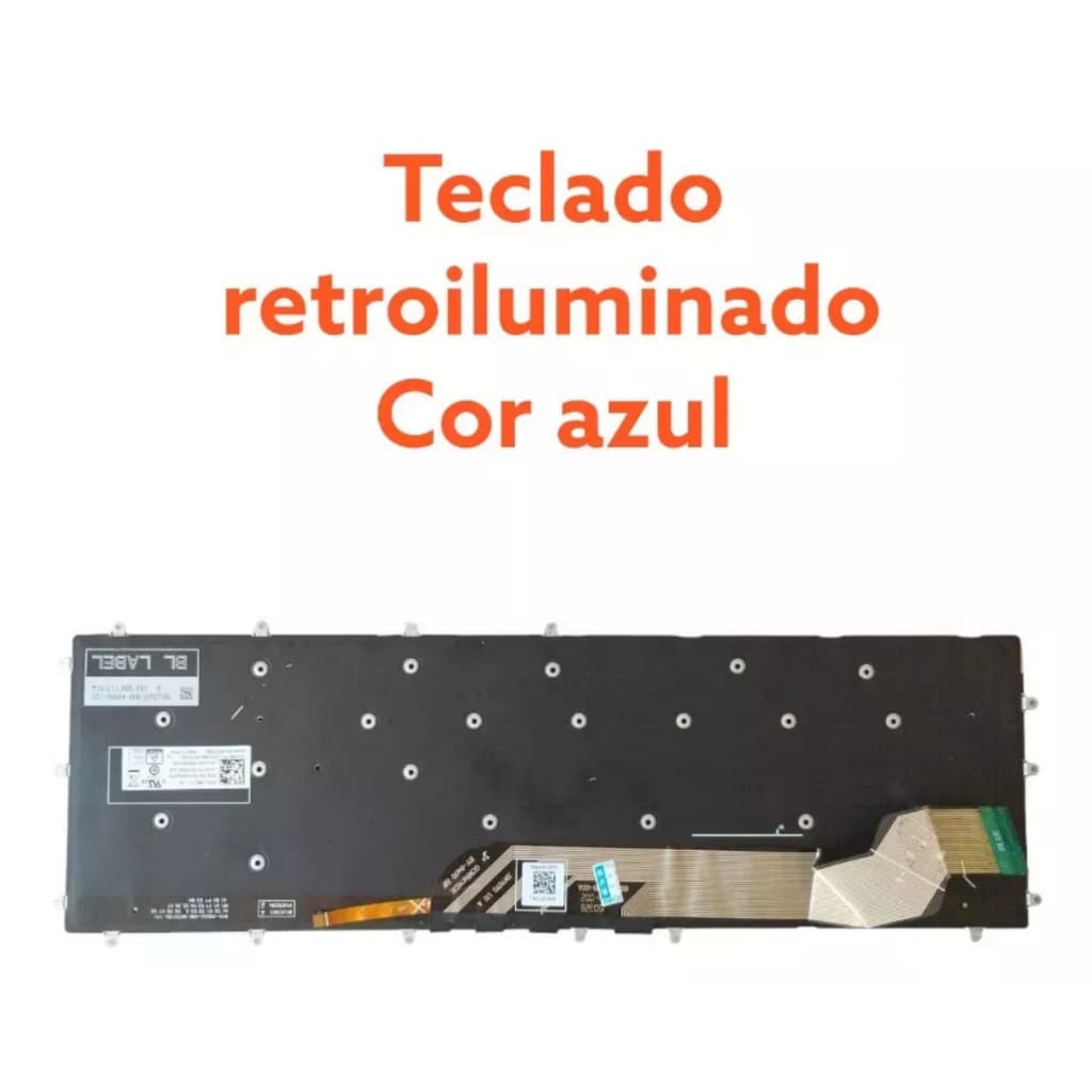 Teclado Compatível Notebook Dell Gaming G3 3590 Led Azul