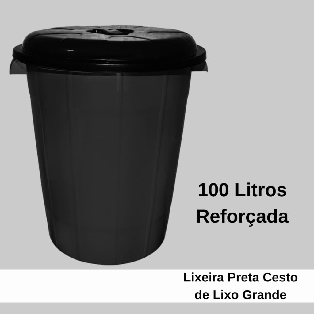 Lixeira Cesto De Lixo Grande Cozinha 100 Litros Reforçado