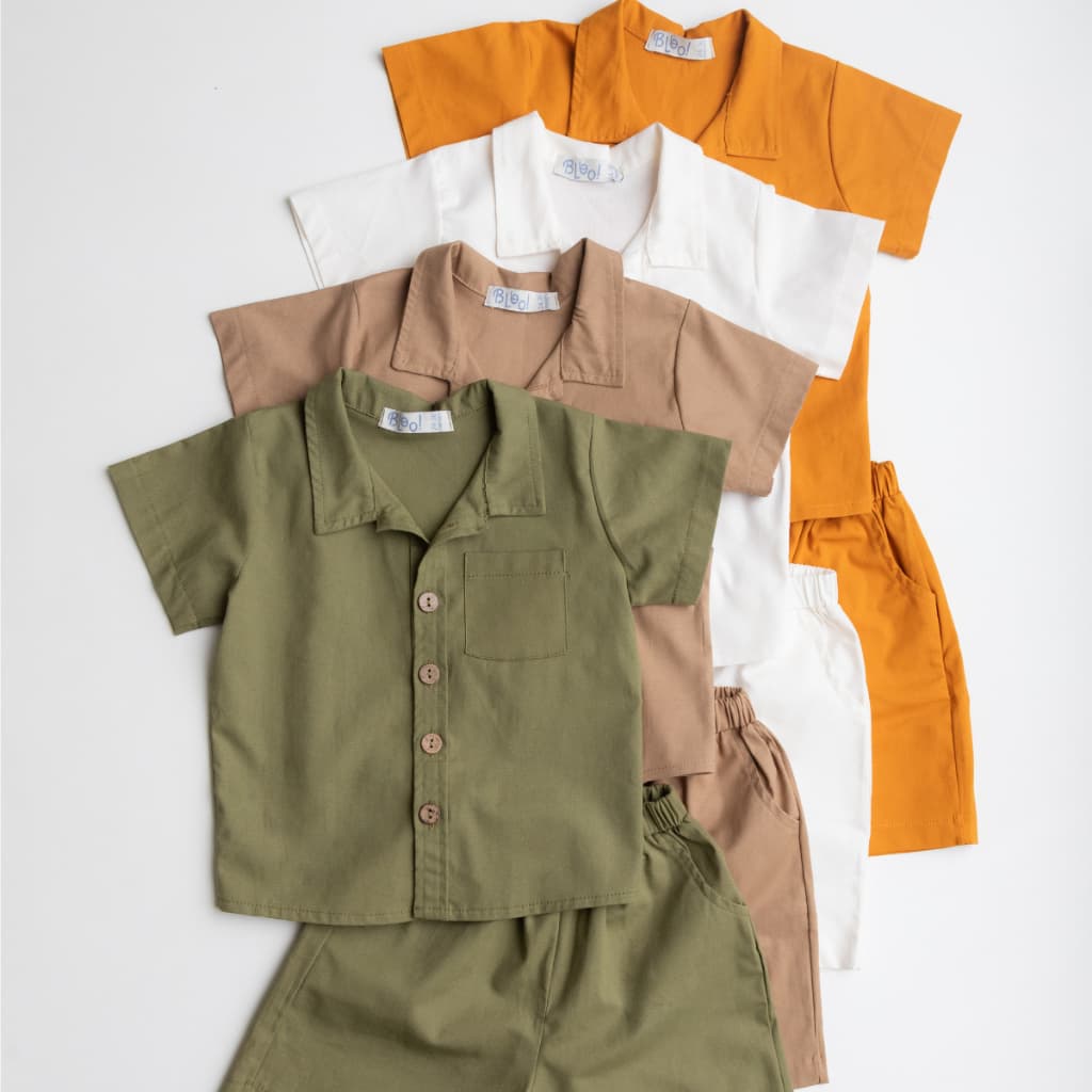 Conjunto Infantil Camisa e Bermuda Menino Mauricinho Roupa Blogueirinho Confortável Estiloso