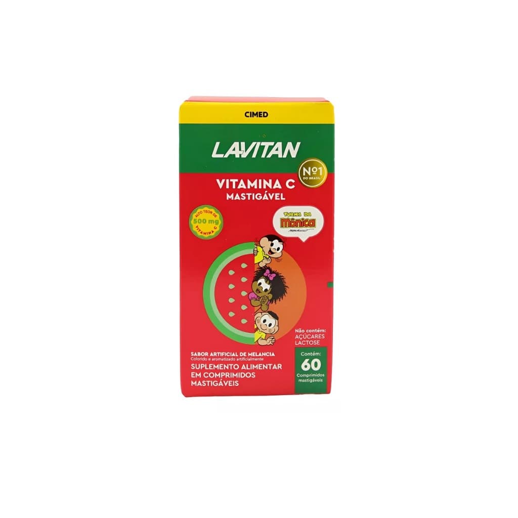 Lavitan turma da mônica vitamina C c/60 sabor melancia