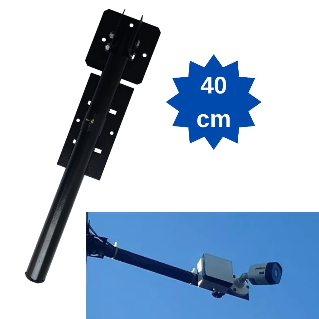 Suporte Extensor para Câmeras de Segurança CFTV - Sensor de Barreira 40cm