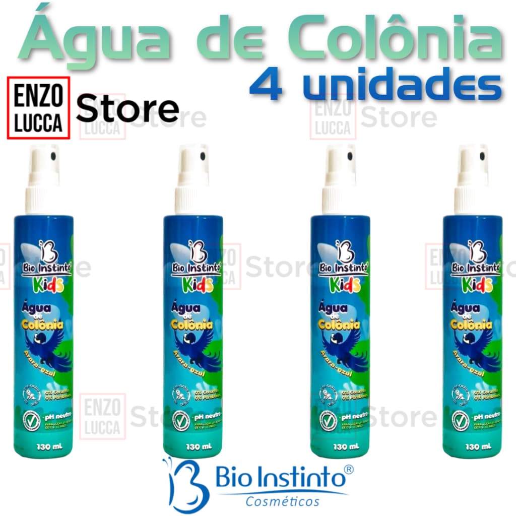 Kit 4 Unid Água de Colônia Infantil Kids 130 ml - Bio Instinto
