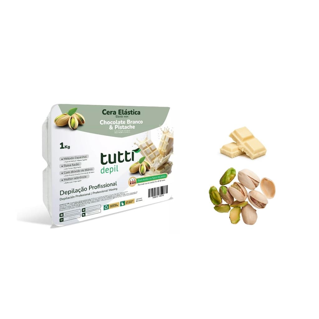 Cera Depilatoria Tutti Depil Chocolate Branco E Pistache - Lançamento