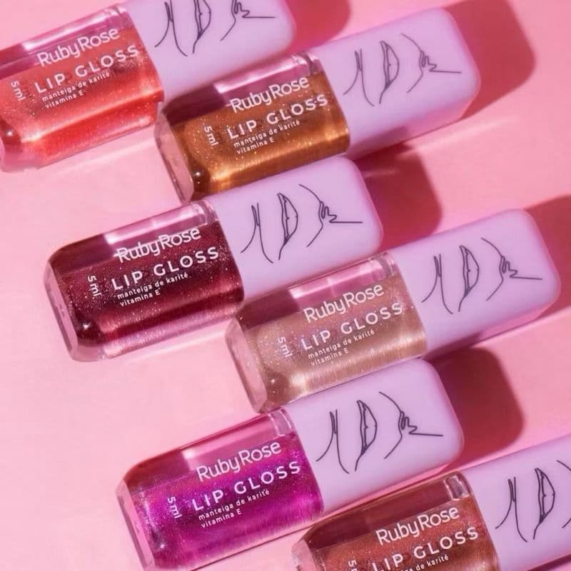 Gloss Labial Ruby Rose Com Brilho