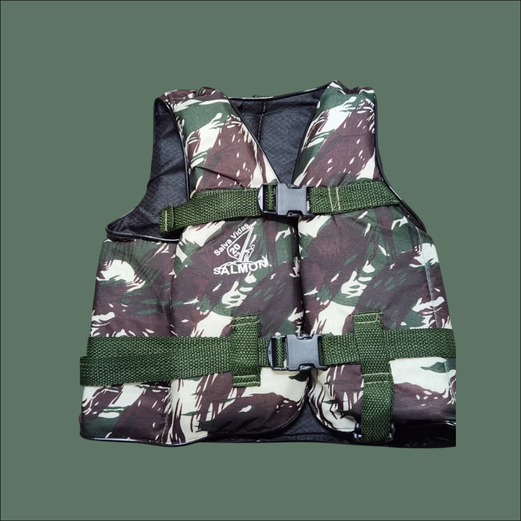 Colete Salva Vida 130kg 140kg 150kg Camuflado Pescador