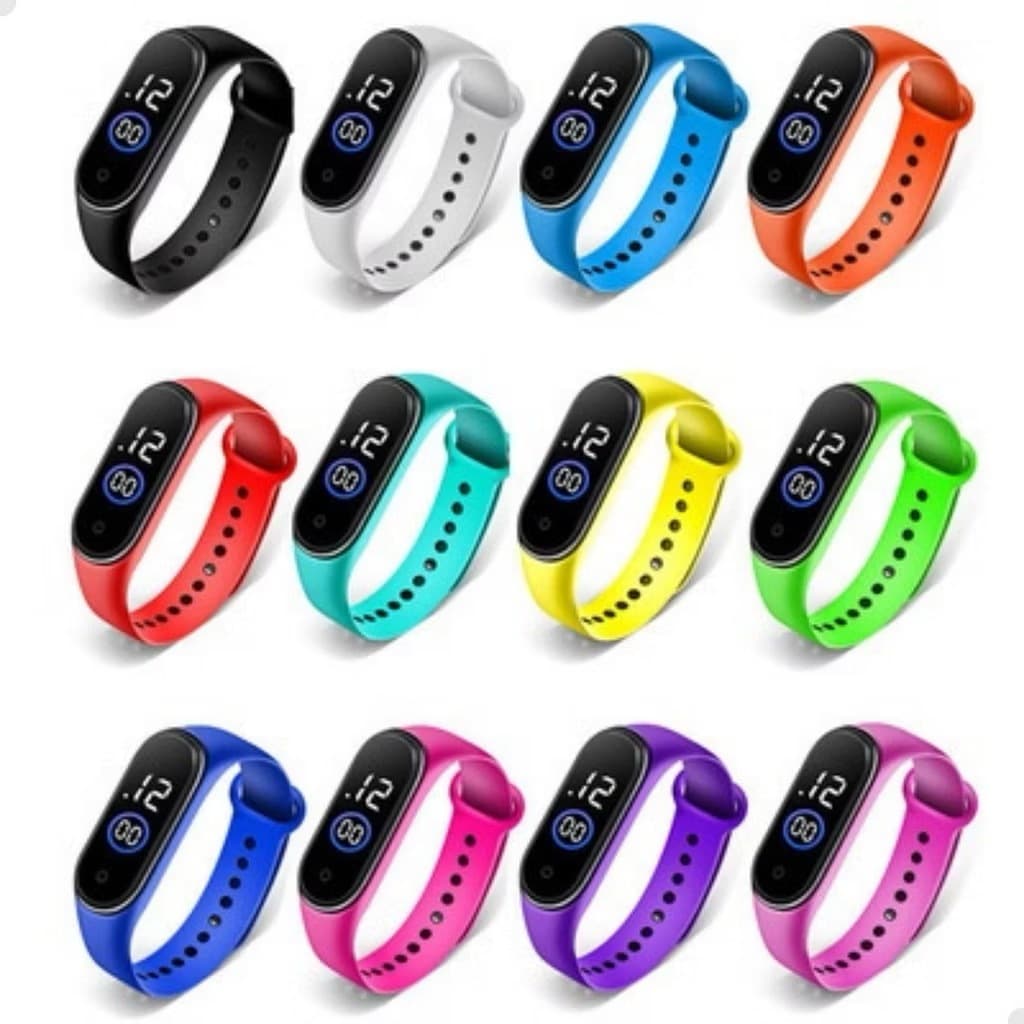 m4 Atacado Kit 30/35/40/45/50 unidades Relógio Esporte Led à prova d'agua unissex aleatório