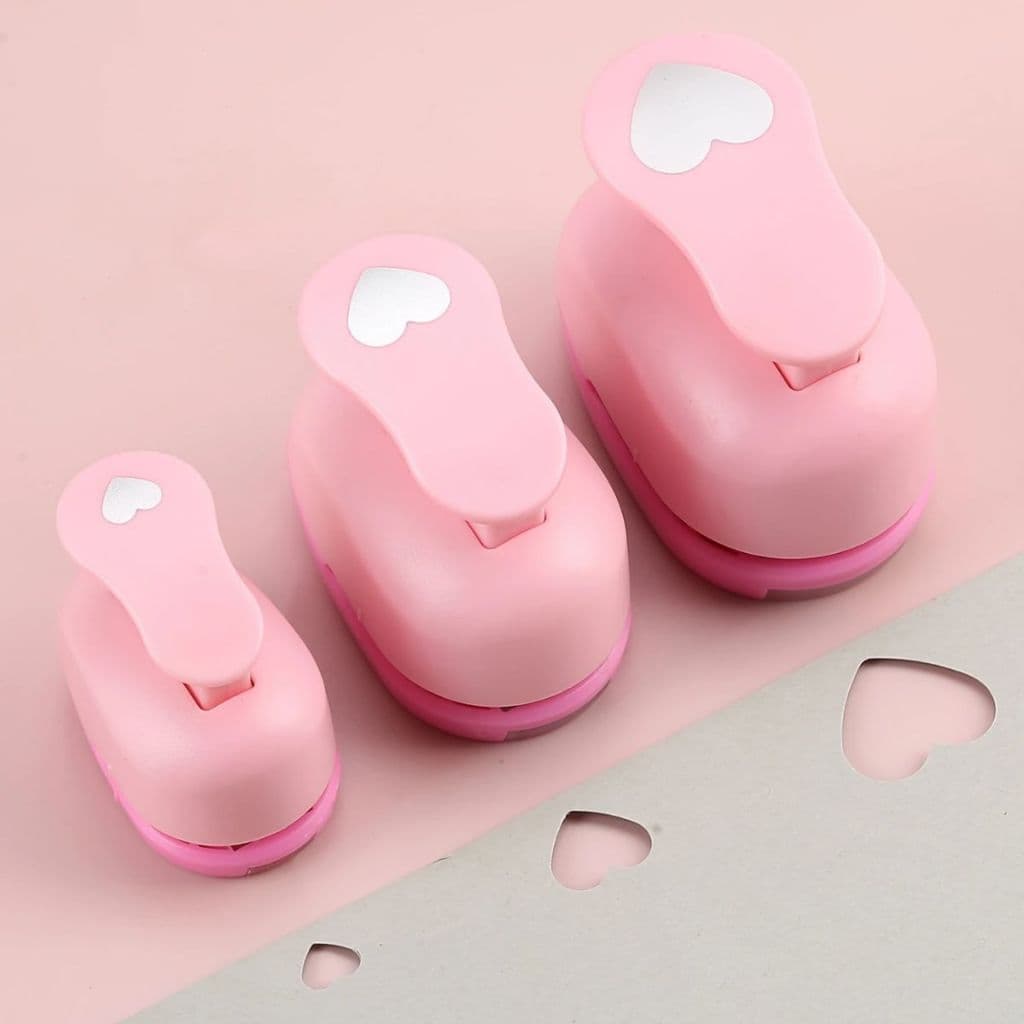 Perfurador de EVA 1cm/2,5cm/5cm Corta Folhas Formas Perfurador Escolar Artesanato E.V.A Arte Coração