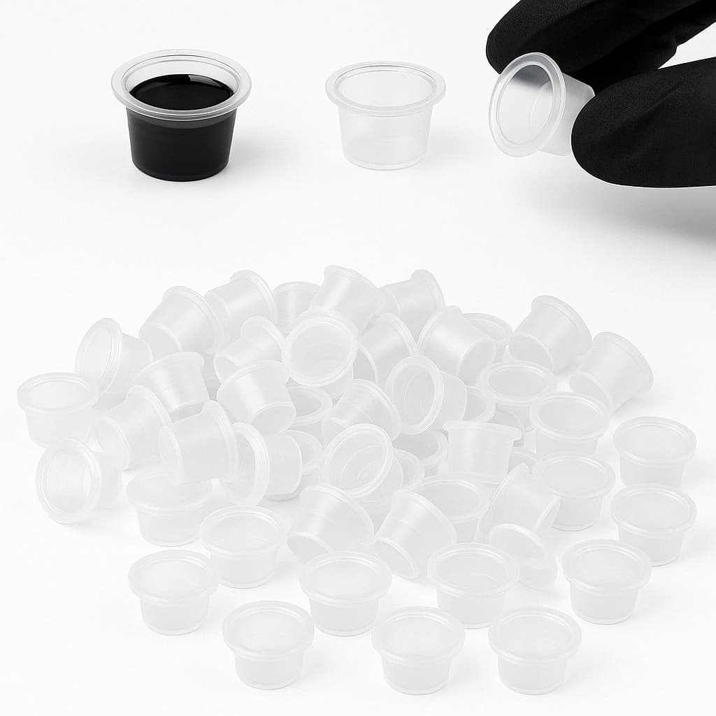 Batoque Para Tinta de Tatuagem tattoo Tamanho M Profissional Copinhos Tatuador Sem Base Transparente