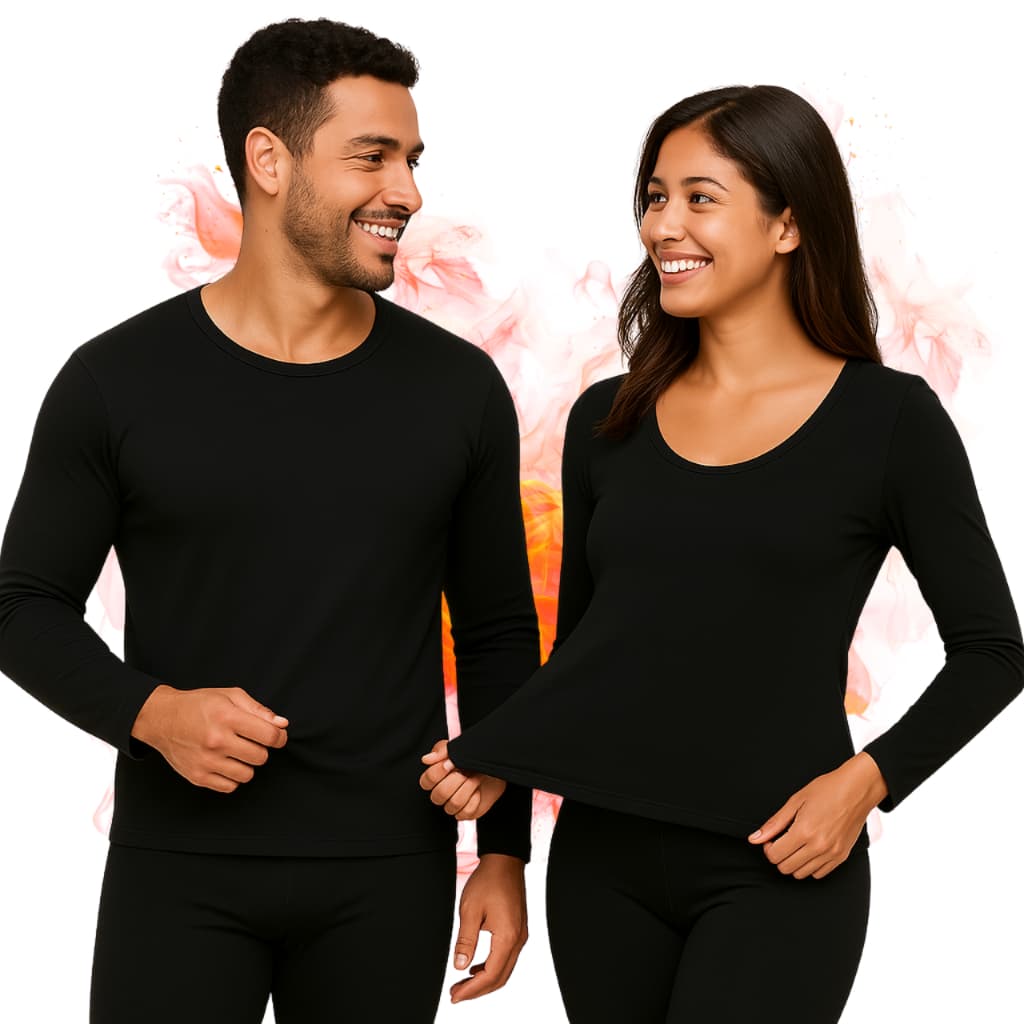 Kit 2 Conjunto Térmico Masculino Feminino Segunda Pele Confortável Quente Flanelado Frio Inverno