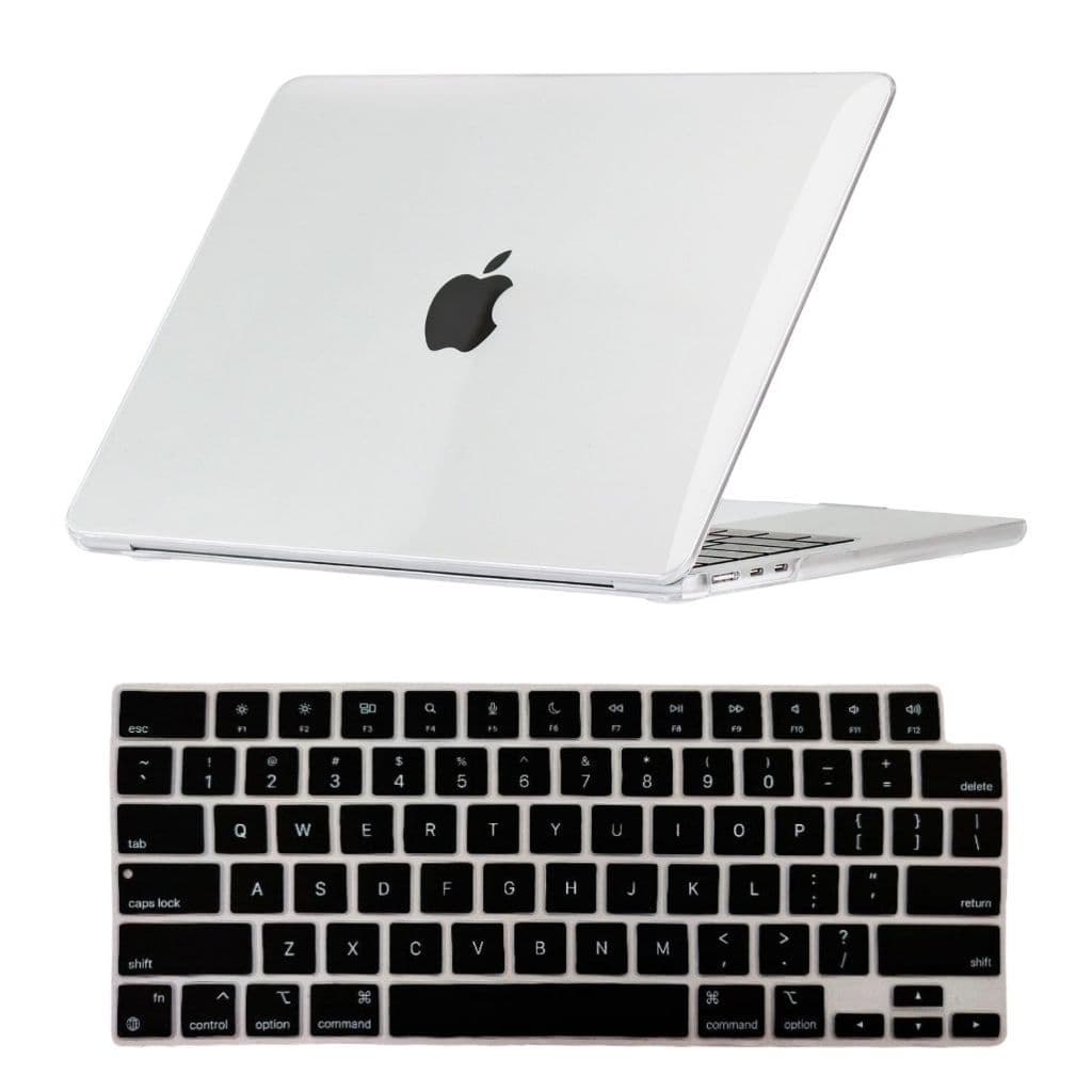 Kit Capa para Macbook Air 13.6 A2681 A3113 A3240 M3 M2 M4 Protetor De Teclado Preto