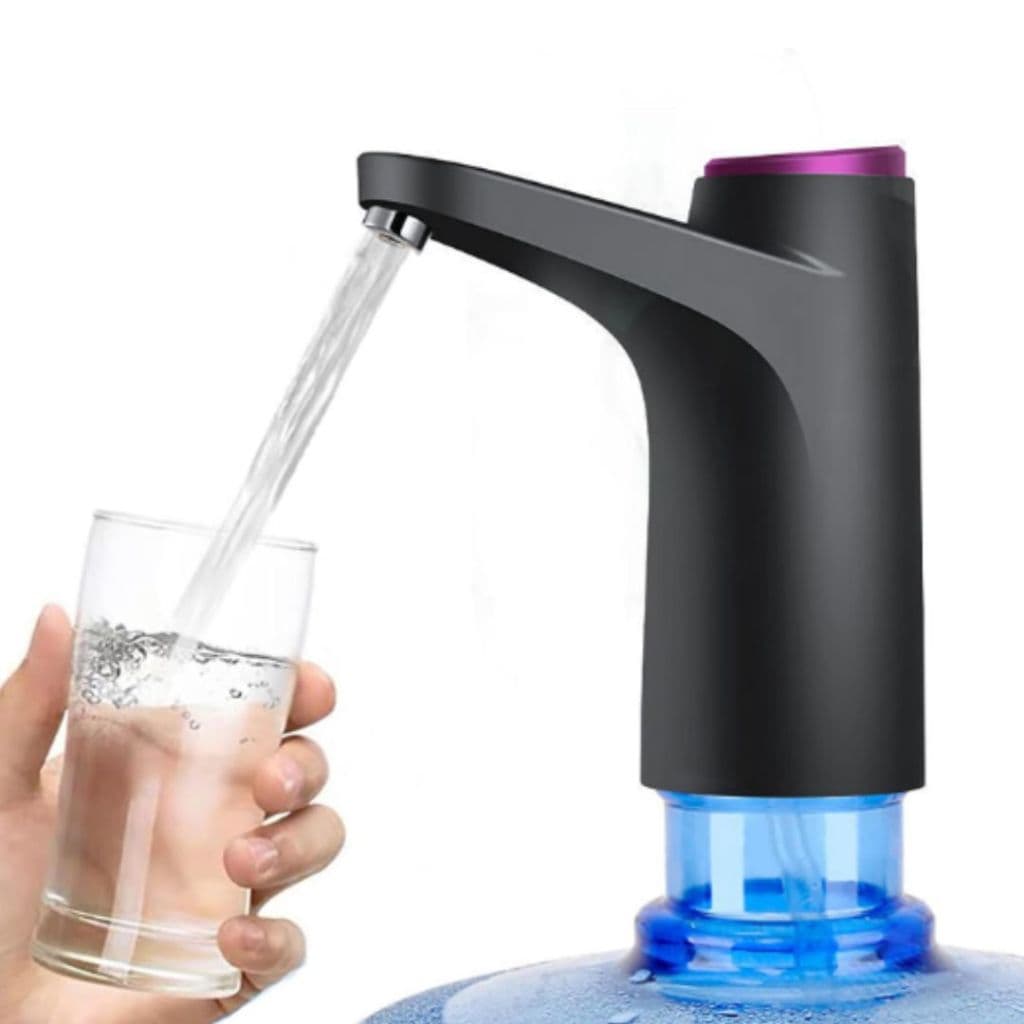 Filtro Bomba Luxuosa Elétrica Galão Água Recarregável  Preta - Branca