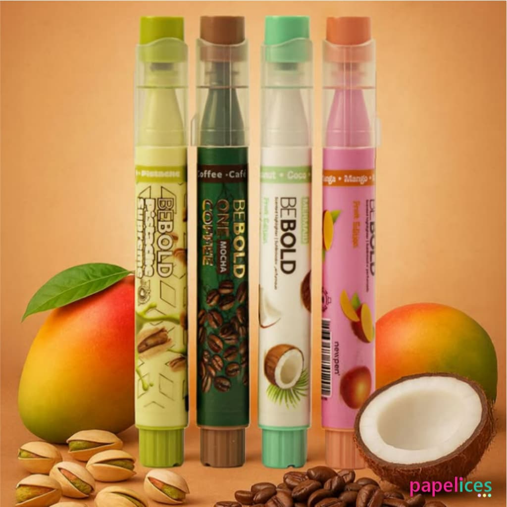 Marca-Texto com Cheirinho Be Bold Newpen | Camarão, Alho, Bacon, Pistache, Café, Coco, Manga, Pipoca, Cola, Guaraná...
