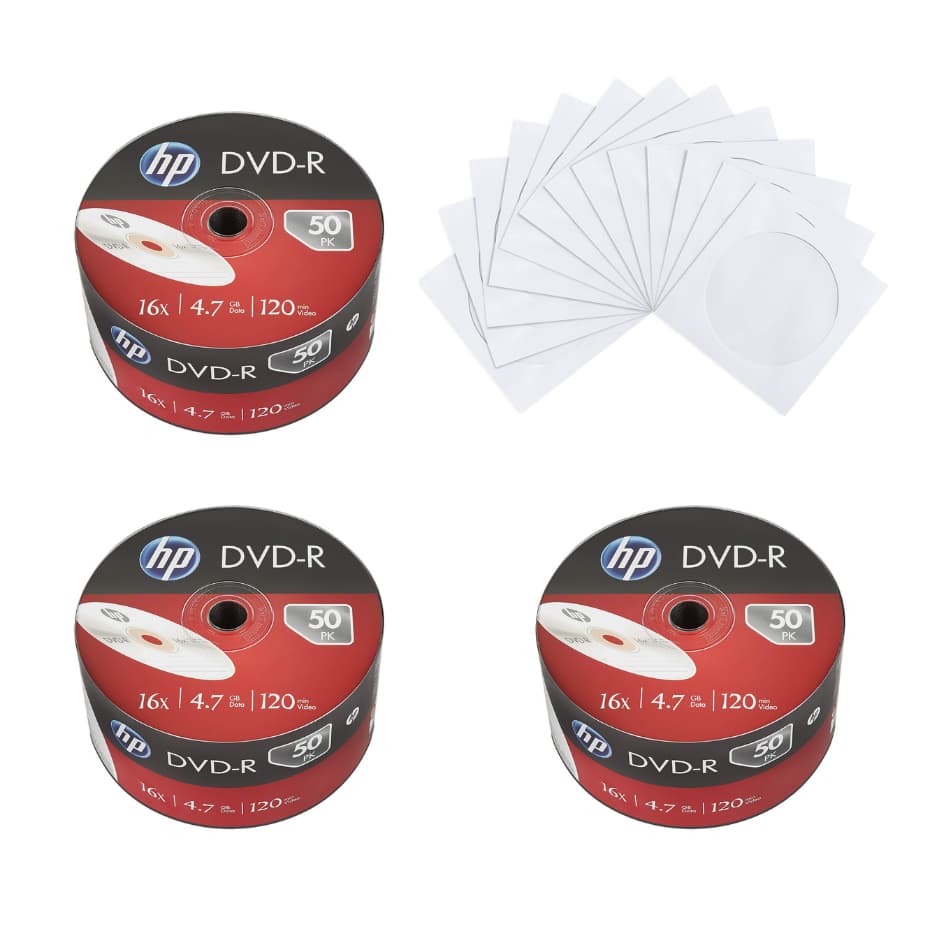 Kit com15  DVDs HP + Envelopes | Ideal para Jogos de PS2, Backup e Músicas