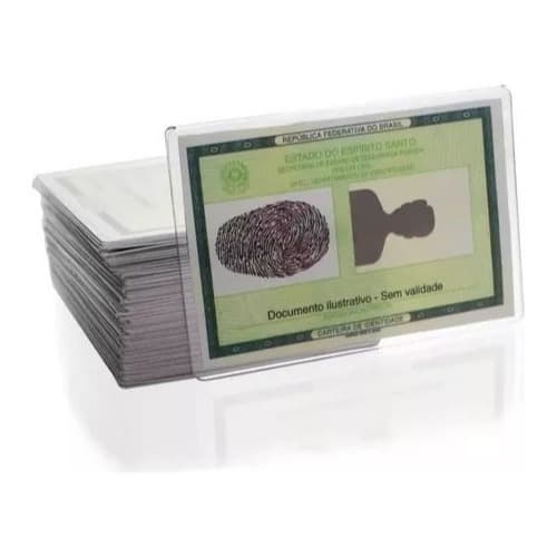 Capa Para Documento Rg Identidade Cristal Acrílico