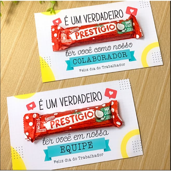 Cards " Feliz dia do trabalho"  Para  Prestigio e Talento