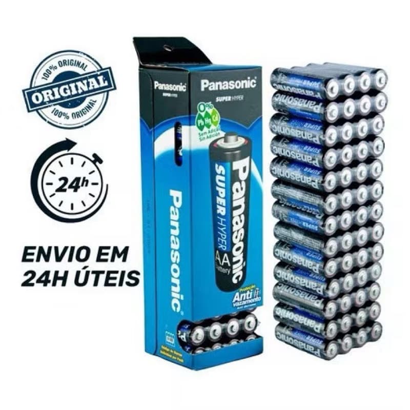 Pilha AA Panasonic Super Hyper UM-3SH Cilíndrica - 52 unidad