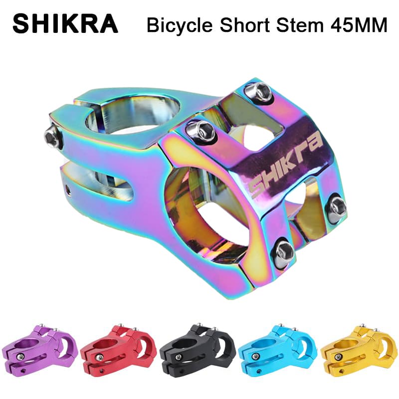 SHIKRA Haste De Mountain Bike stem 45mm Alumínio Liga Leve Estrada Peças De Bicicleta 31.8mm Guidão Para Garfo De 28.6mm