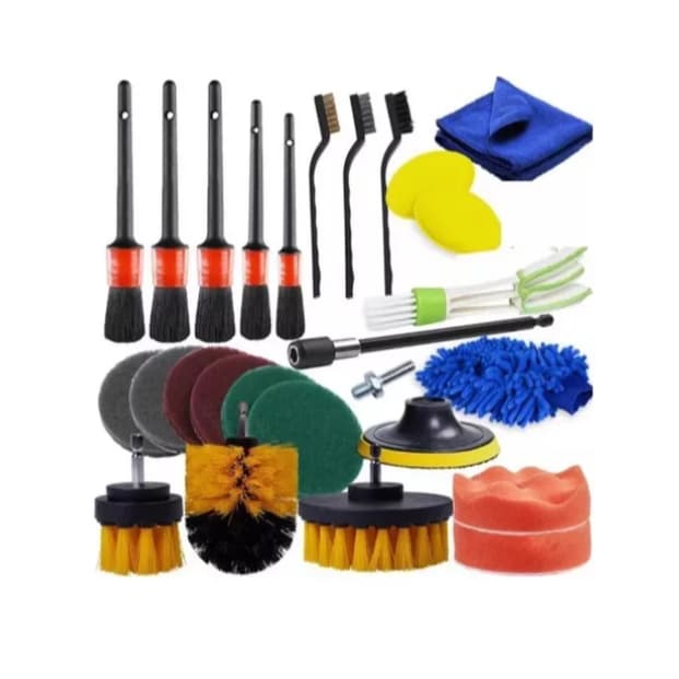 Kit Escovas De Limpeza Pesada Para Parafusadeira Furadeira - de lavagem de veículos
