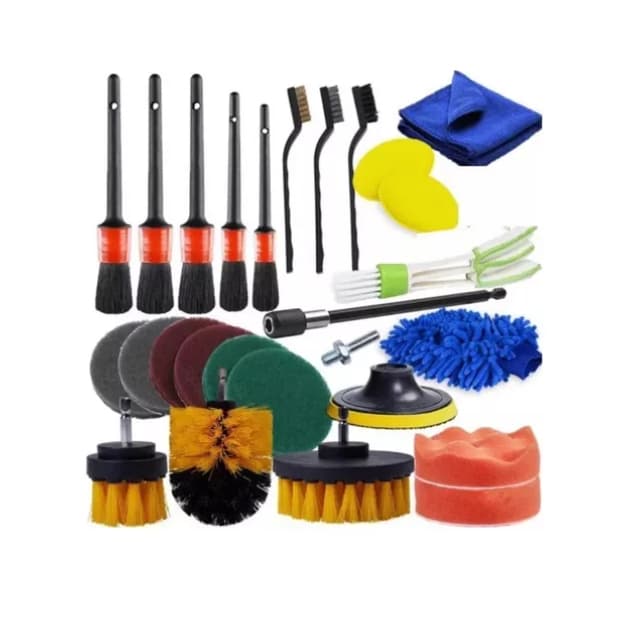 Kit 27 Escovas De Limpeza Pesada Para Parafusadeira Furadeira - de lavagem de veículos