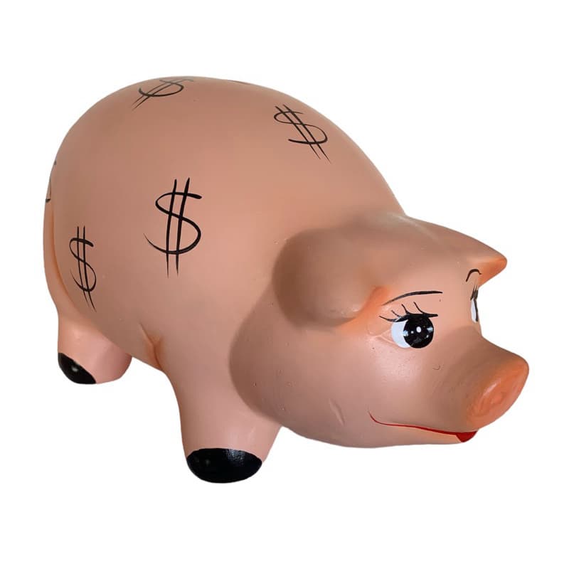 Porco Grande porta moedas e notas - Cofre Cofrinho Decoração em Cerâmica - Presente e decoração fofa