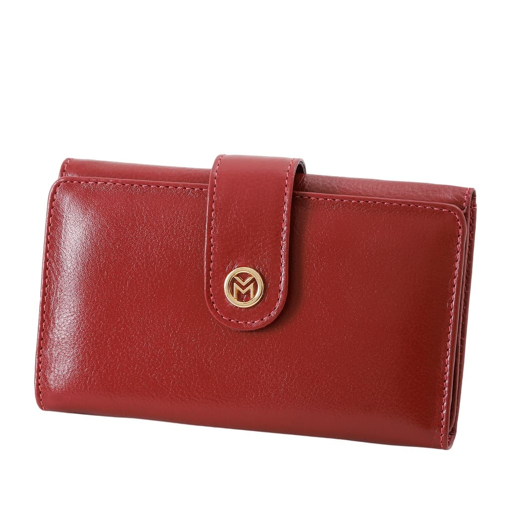 Carteira Feminina Couro Mariart Fechamento Botão Porta CNH, Cartões e Notas 253