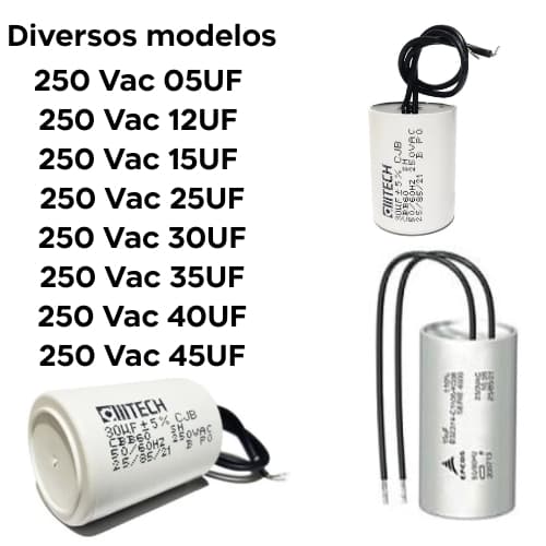 Capacitor Para Motor Universal 05uf 12uf 15uf 25uf 30uf 35uf 40uf 45uf