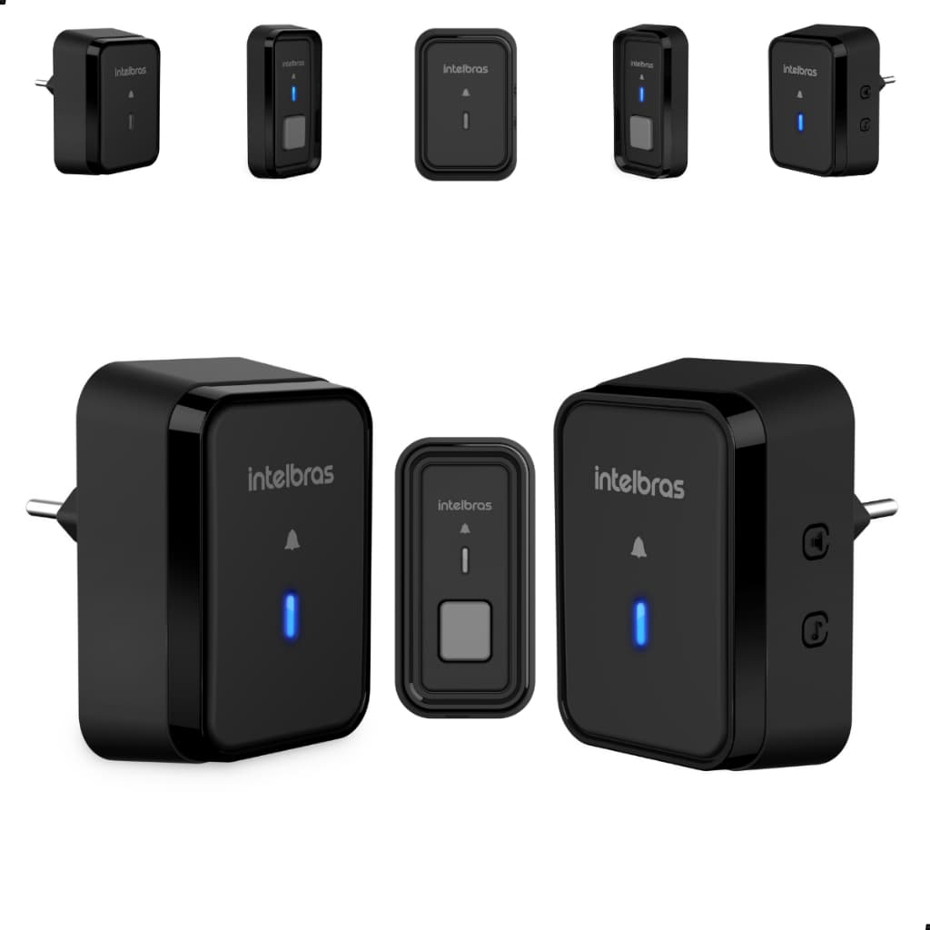 Campainha sem fio CIB 101 Com 2 Modulos Internos para tocar em 2 Salas Intelbras