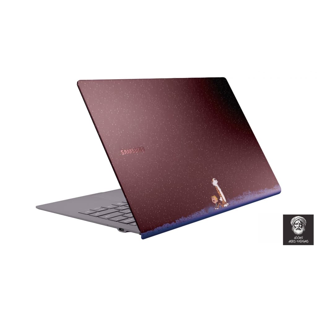 Skin para notebook para todos tamanhos noite estrelada calvin haroldo quadrinhos proteção e criatividade