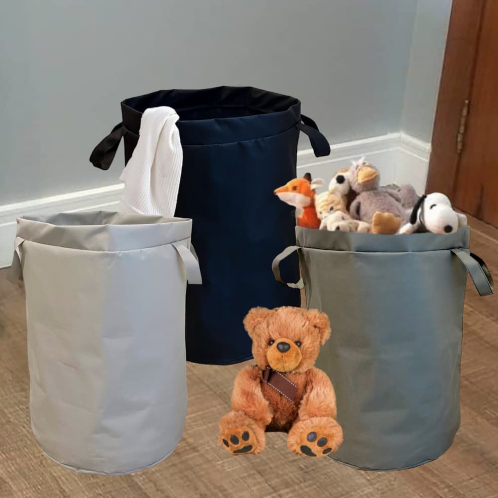 Cesto Organizador De Roupa Suja e Brinquedos Multiuso Armazenamento Dobrável Guarde Bem