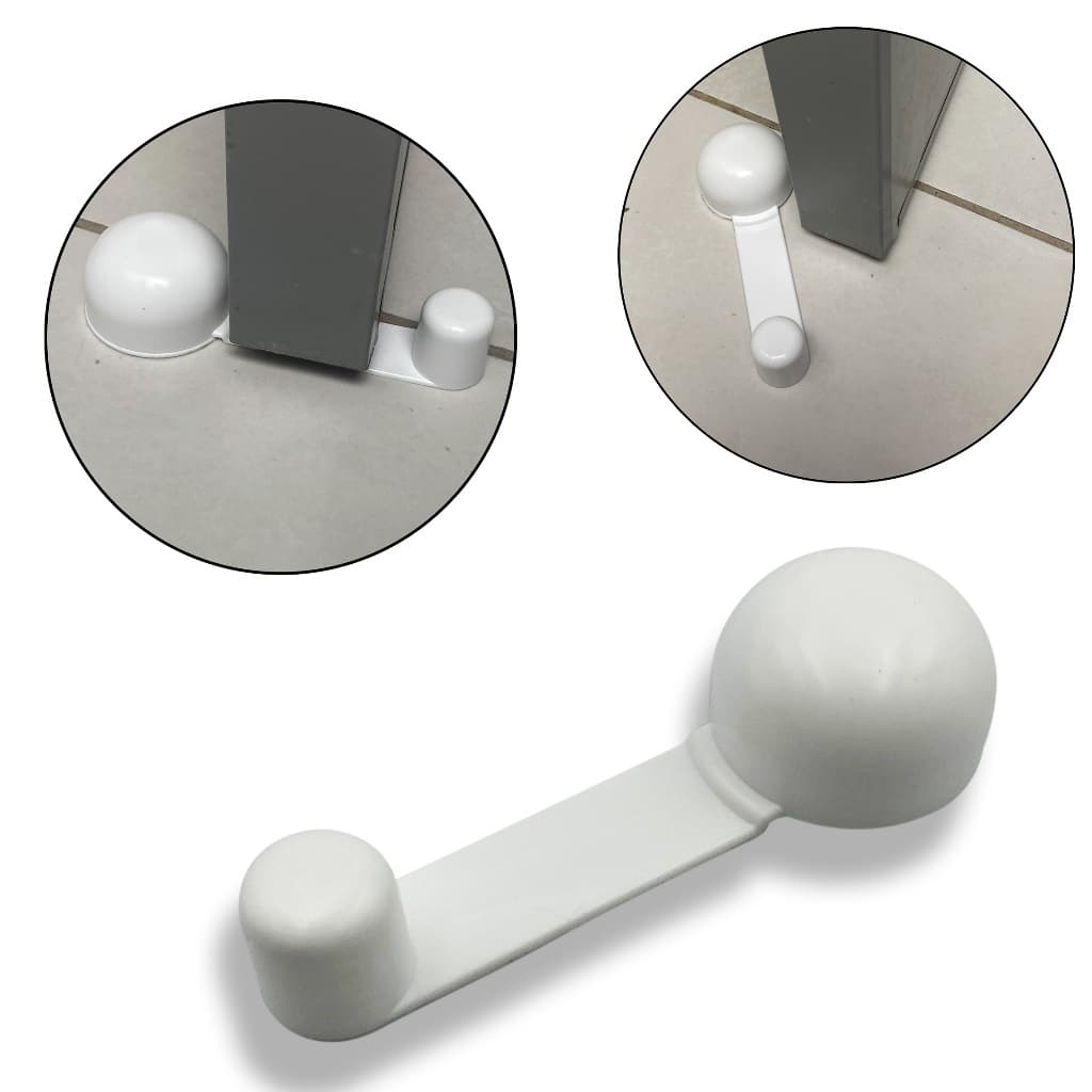 Kit 3 Trava Plástica Porta Auto Segurado Adesivo S/ Parafuso