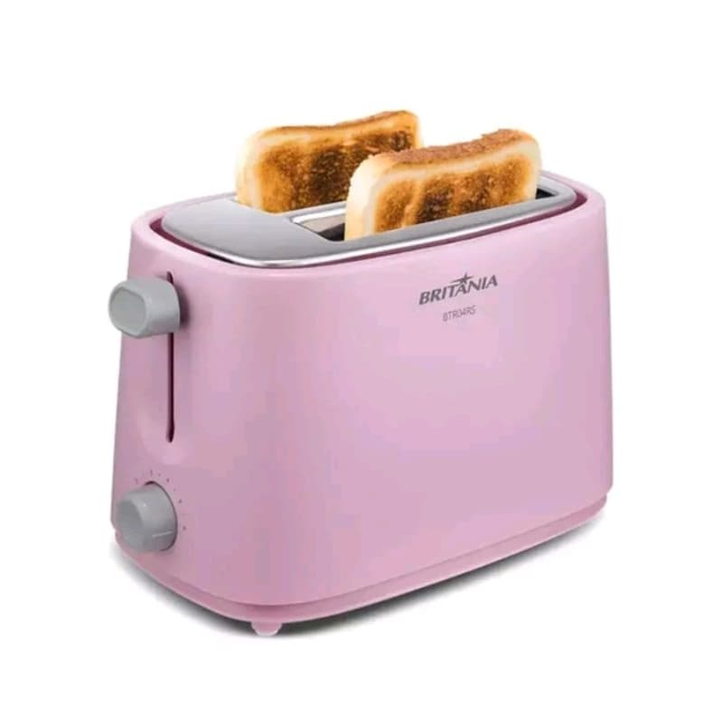 Torradeira Rosa Britânia 6 níveis de Tostagem 750W BTR04RS