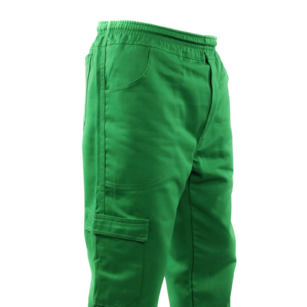 Calça Brim Trabalho VERDE-BANDEIRA Costura Dupla Resistente JARDINEIRO