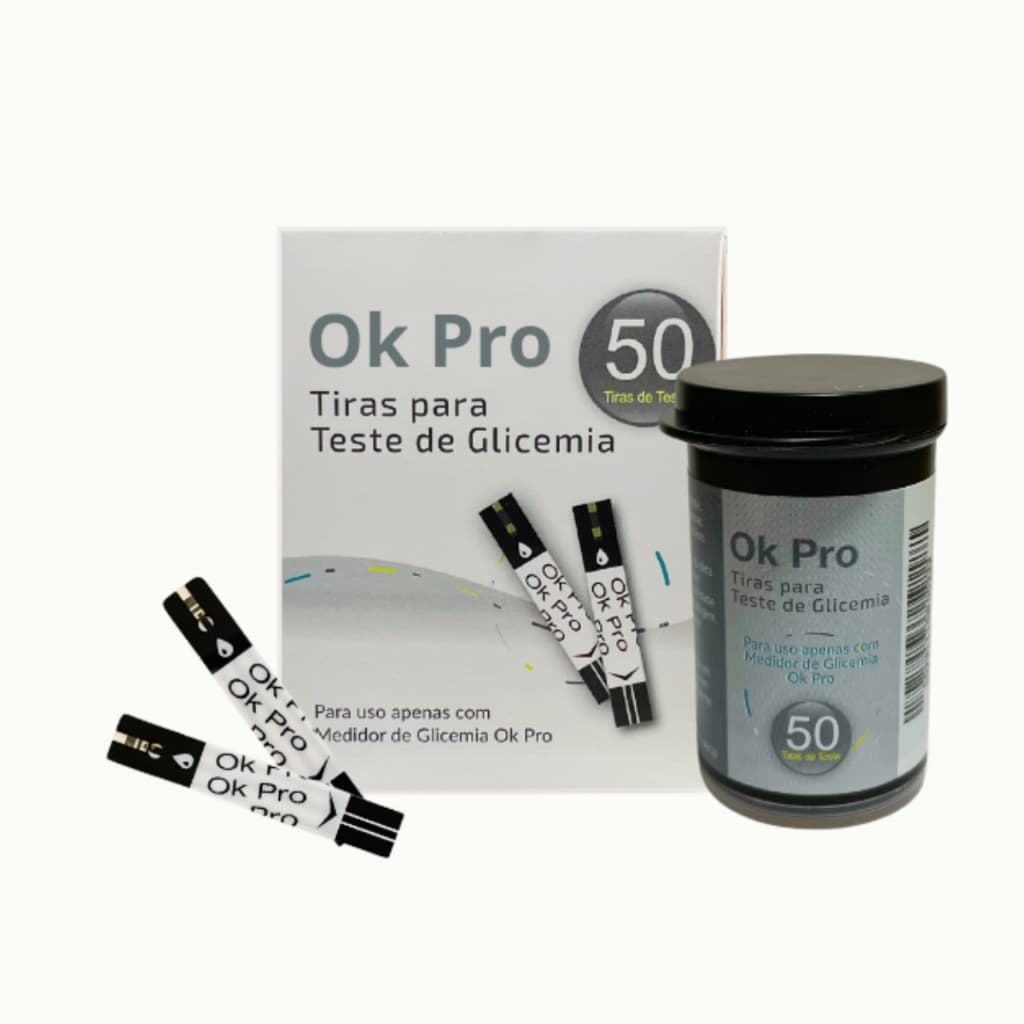 Tiras de Diabetes Fita de Glicose medição de Glicemia  OK Pro C/50 Unidades