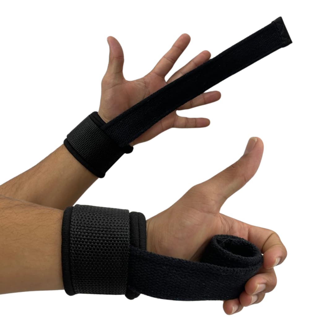 Par Strap Com Munhequeira Fitness Treino Academia Musculação