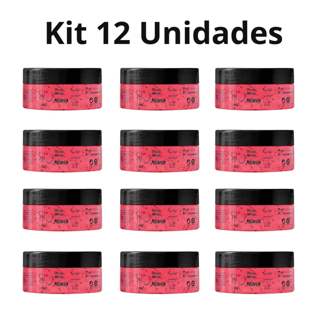 Kit 12 Esfoliante Hidratante Corporal 180g Soul Cosméticos
