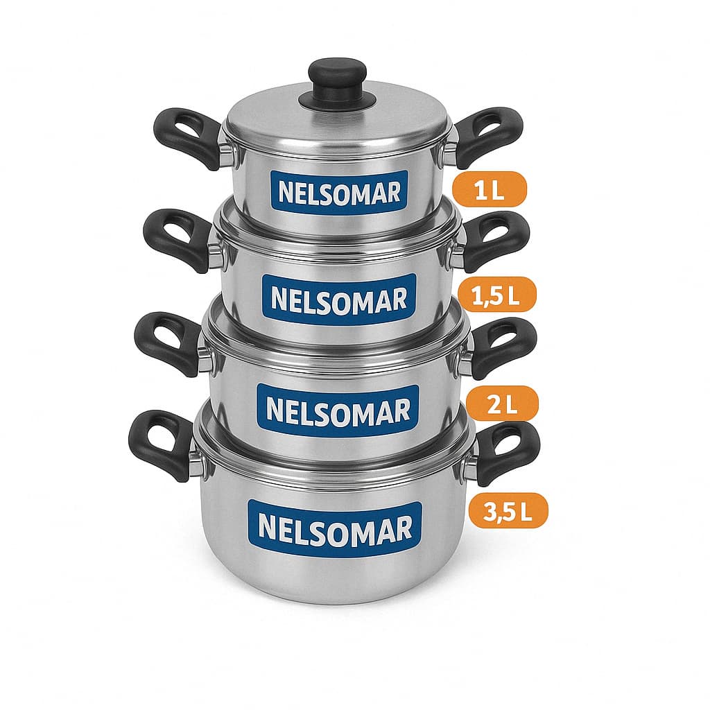 Jogo de Panelas 5 peças 14cm a 22cm