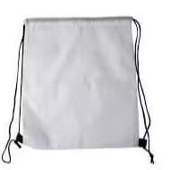 Sacochila 30x35 branca poliester. Oxford 20 unidades