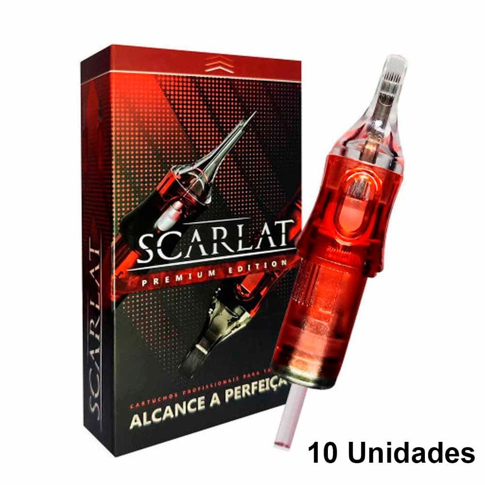 Cartucho Scarlat para Tatuagem Tattoo - 10 Unidades
