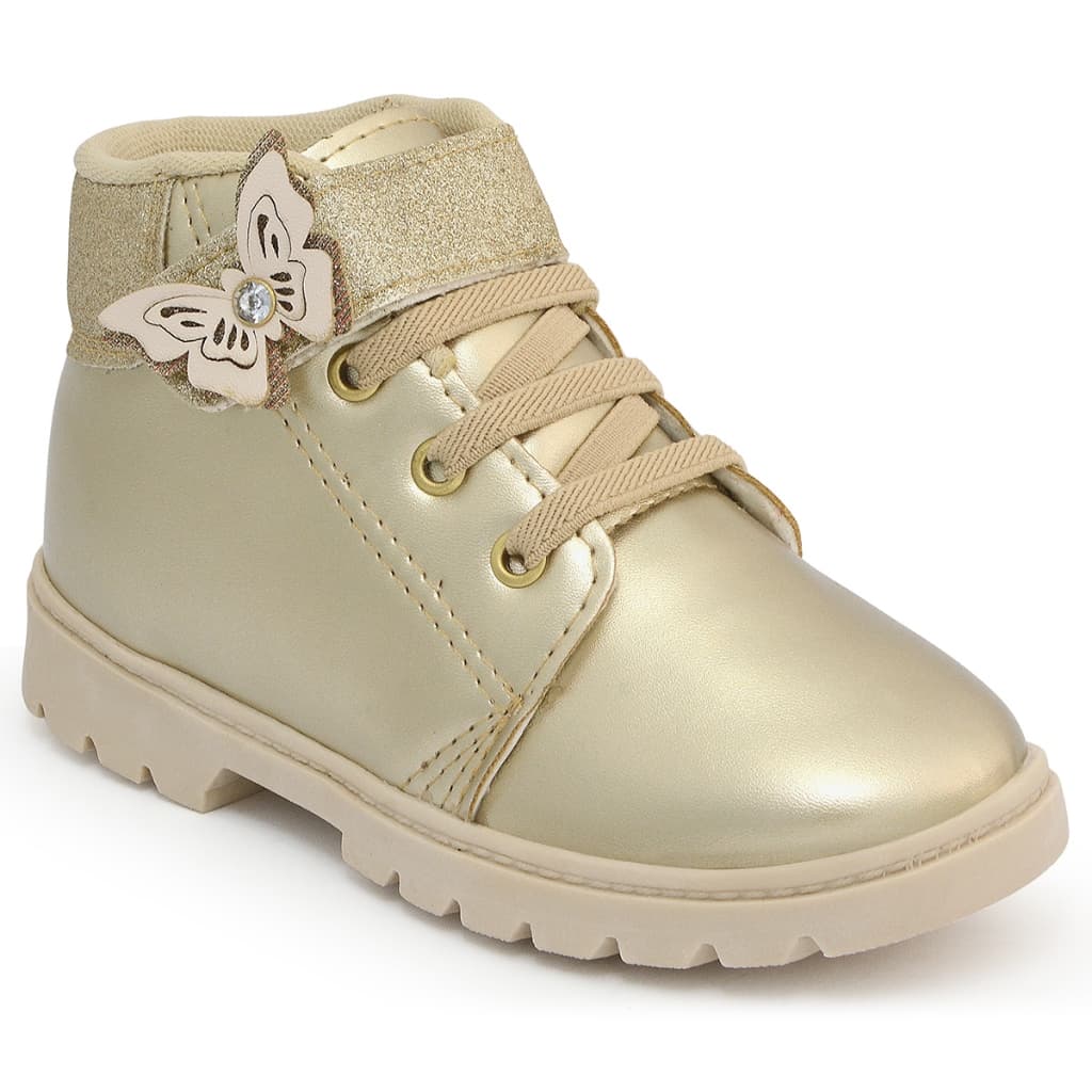 Bota Coturno Infantil Feminina Cano Curto Meninas Confortável