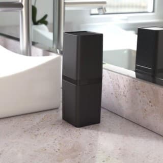 Porta Escova Dental De Pia Plástico Quadrado Com Tampa Smile