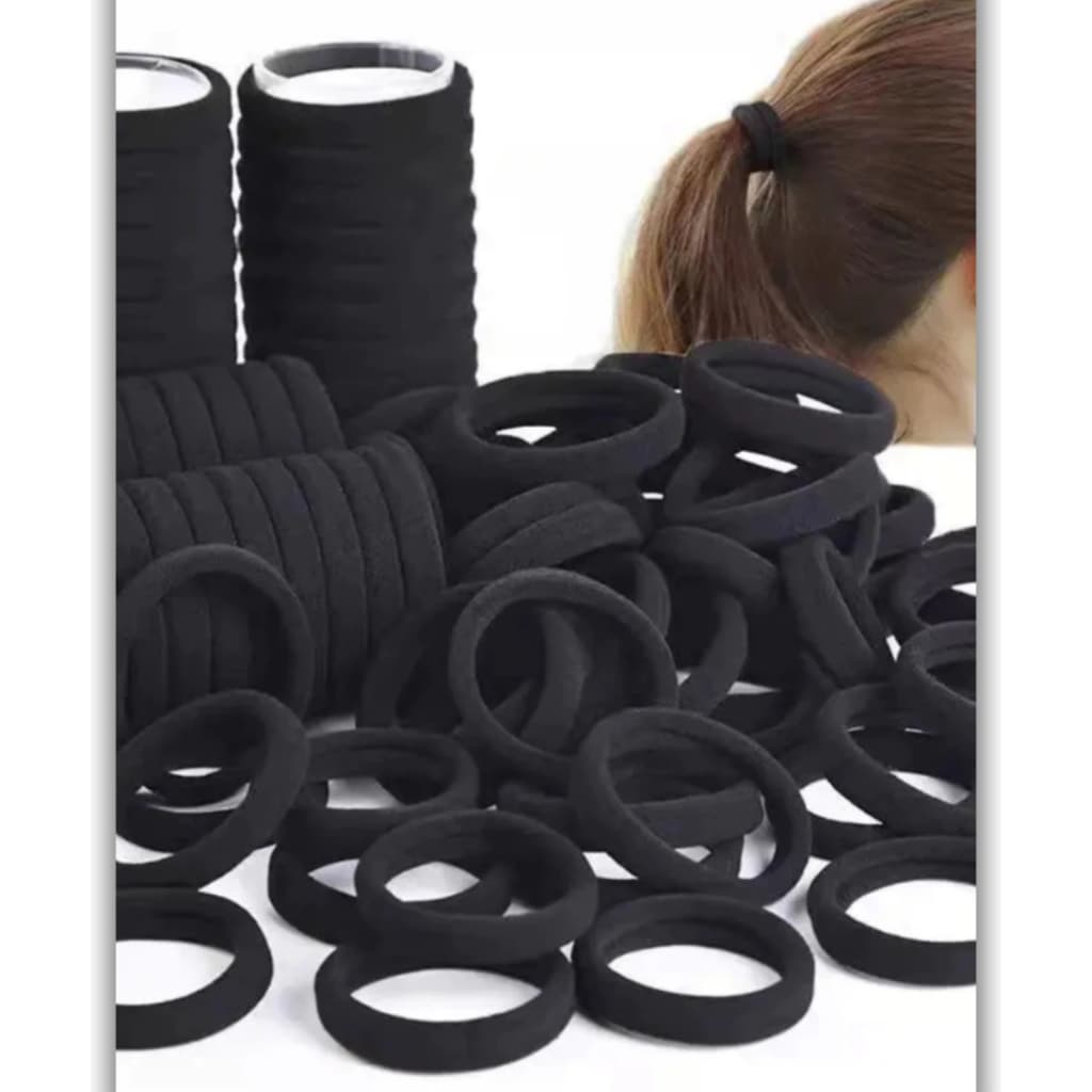 Kit 100 Xuxinhas Elástico De Cabelo Xuxinha Criança Adulto Rabicó