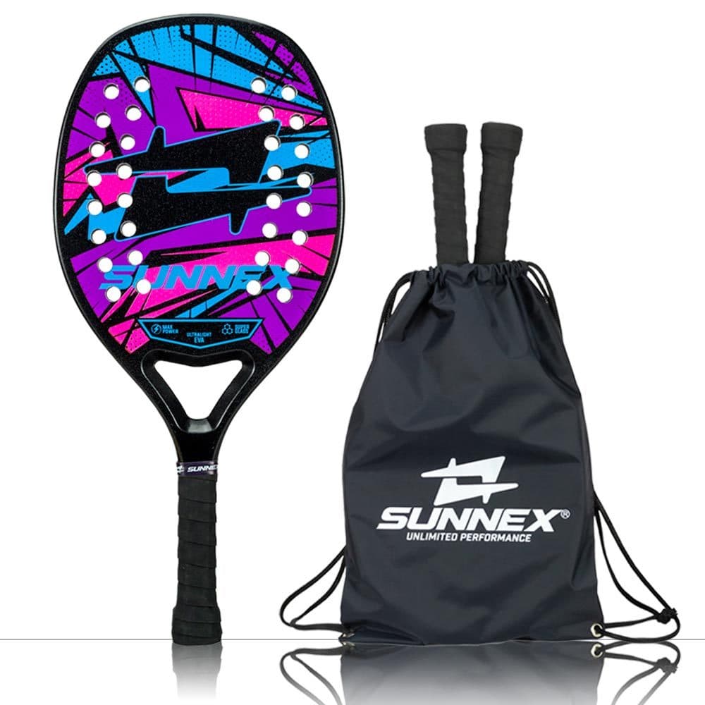 Raquete Beach Tennis Sunnex Thunder Reforçado Com Carbono 3K